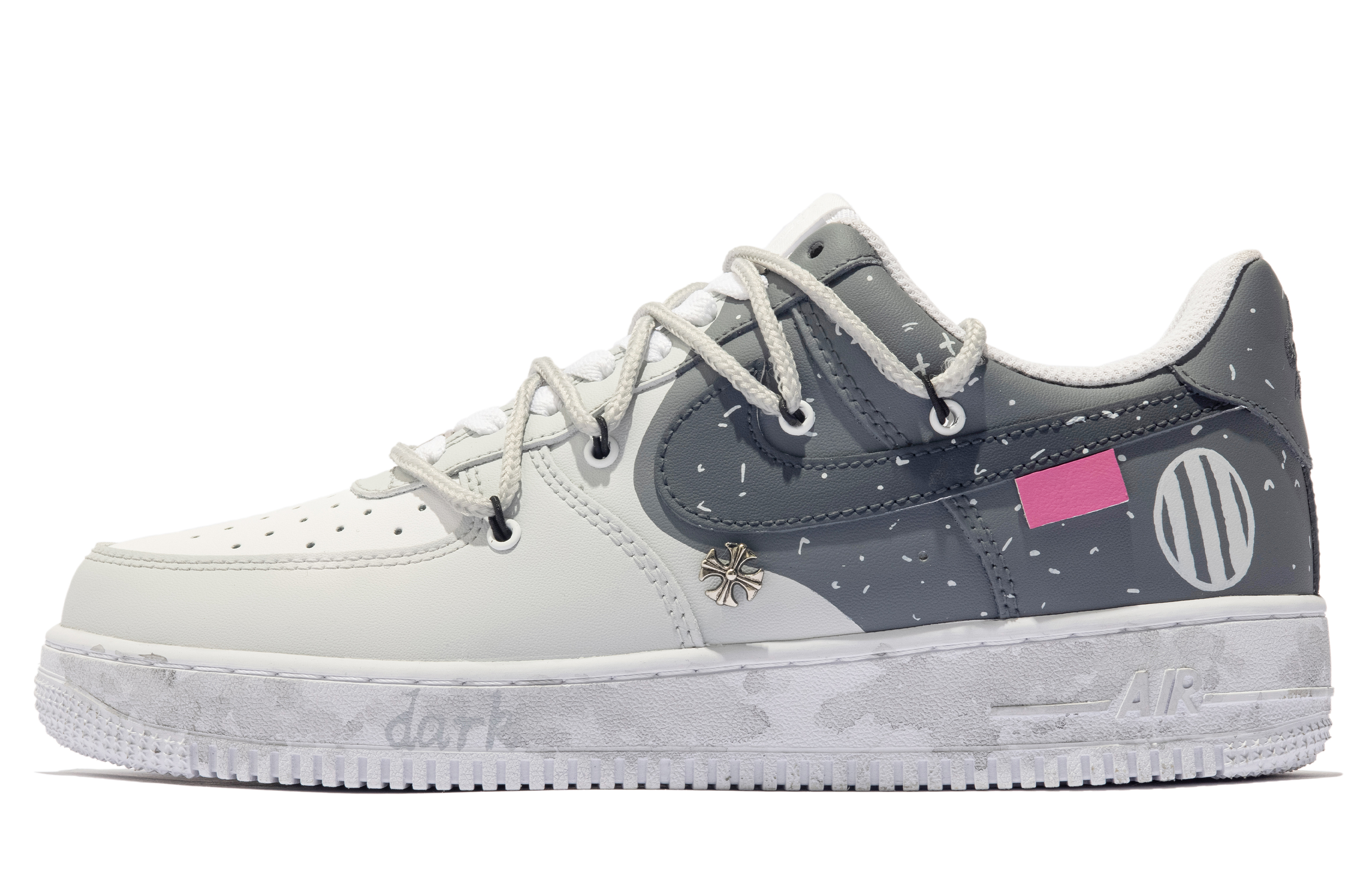 [Custom Shoes] (W) Nike Air Force 1 Low 'Da Vinci Castle Grey Black'