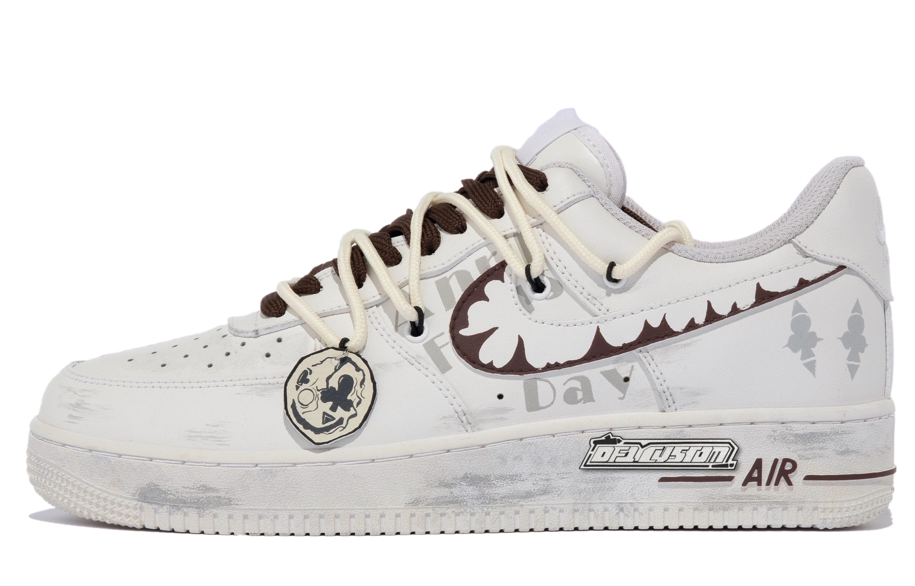 [Custom Shoes] (Women) Nike Air Force 1 Low 'Da Vinci Custom Black ...