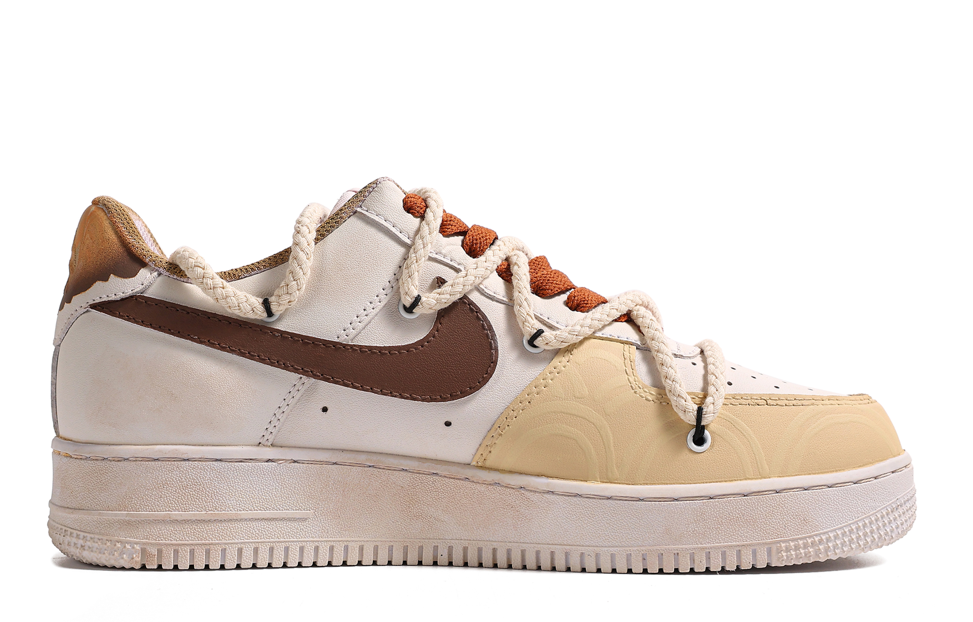 Order (W) Nike Air Force 1 Low "Da Vinci" Personalizadas Marrón DD8959-100(TeamM-女款三彩希音S-BOX)