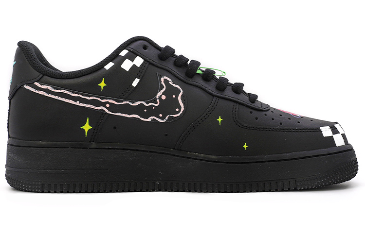 Order (W) Zapatillas Nike Air Force 1 Low 'Da Vinci Ajedrez' Personalizadas DD8959-001(TeamM-女款涂鸦亚比彩黑)