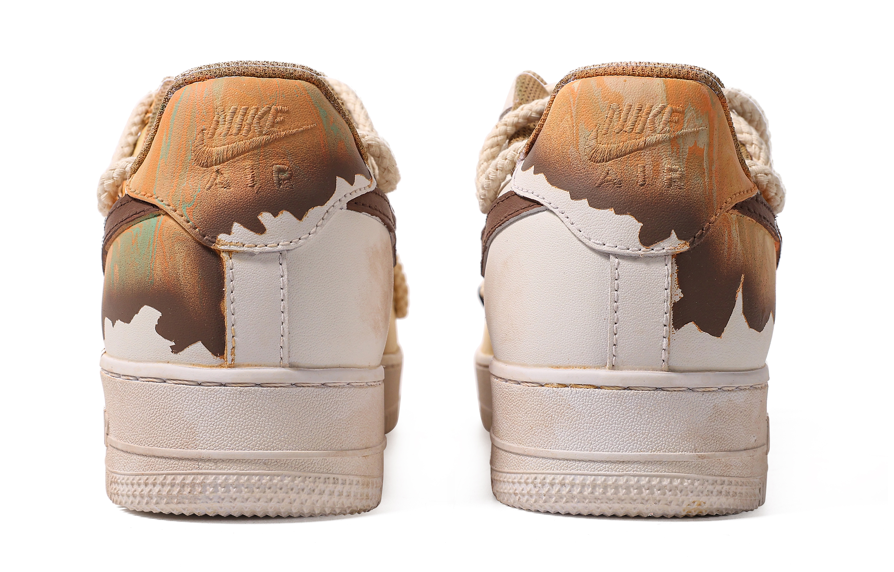 Shop (W) Nike Air Force 1 Low "Da Vinci" Personalizadas Marrón DD8959-100(TeamM-女款三彩希音S-BOX)