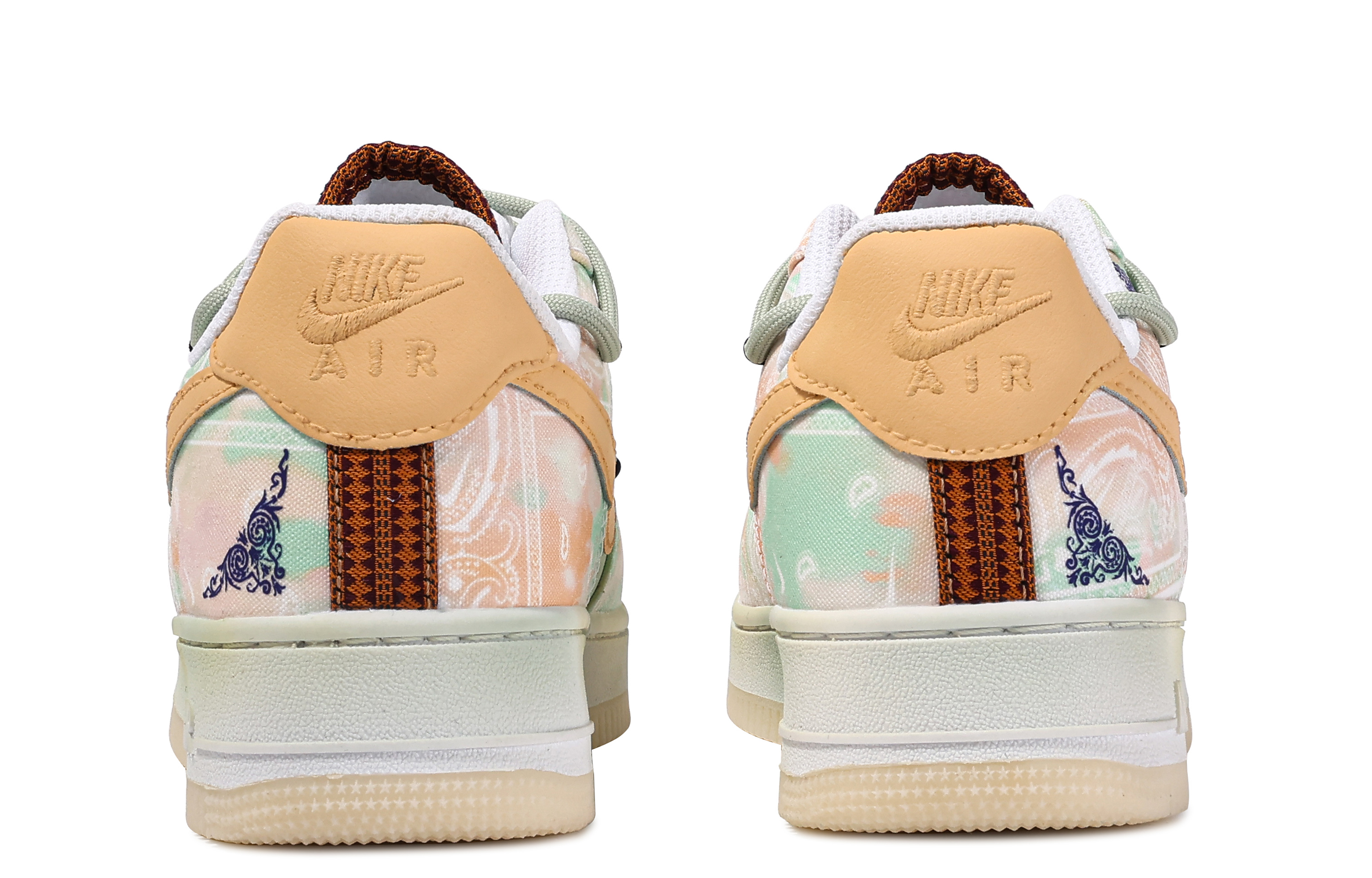 Purchase (W) [Kasut Custom] Nike Air Force 1 Rendah 'Da Vinci Biru dan Putih Porcelin' FJ7739-101(TeamM-青花瓷-BOX)