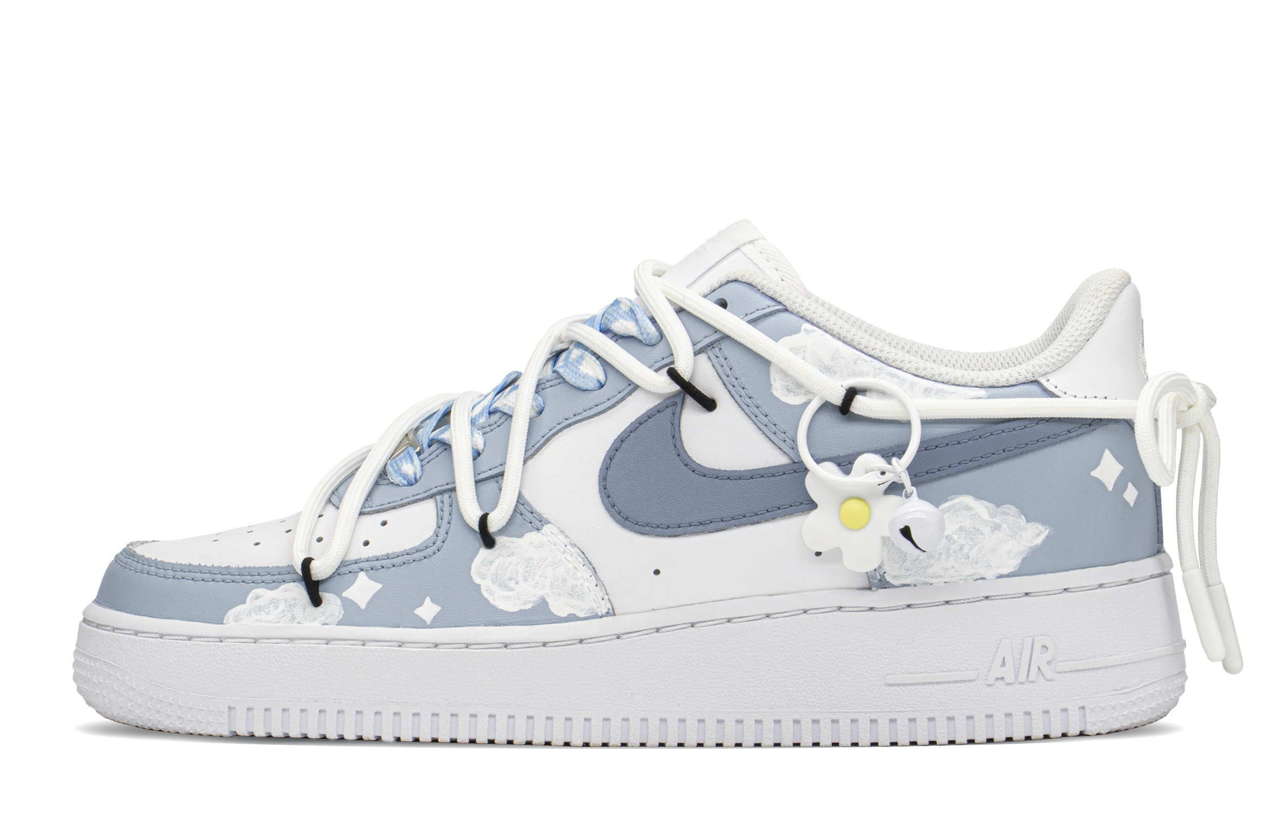 [Custom Shoes] (W) Nike Air Force 1 Low 'Daisy Sky Blue-White'