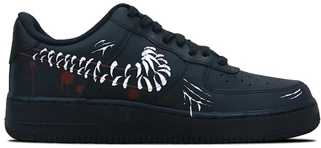 (W) 【定制鞋】Nike Air Force 1 Low '黑暗勇士毒液抓痕' 314192-009(Team叁-女款喷绘手绘黑色毒液) Order (W) 【定制鞋】Nike Air Force 1 Low '黑暗勇士毒液抓痕' 314192-009(Team叁-女款喷绘手绘黑色毒液)