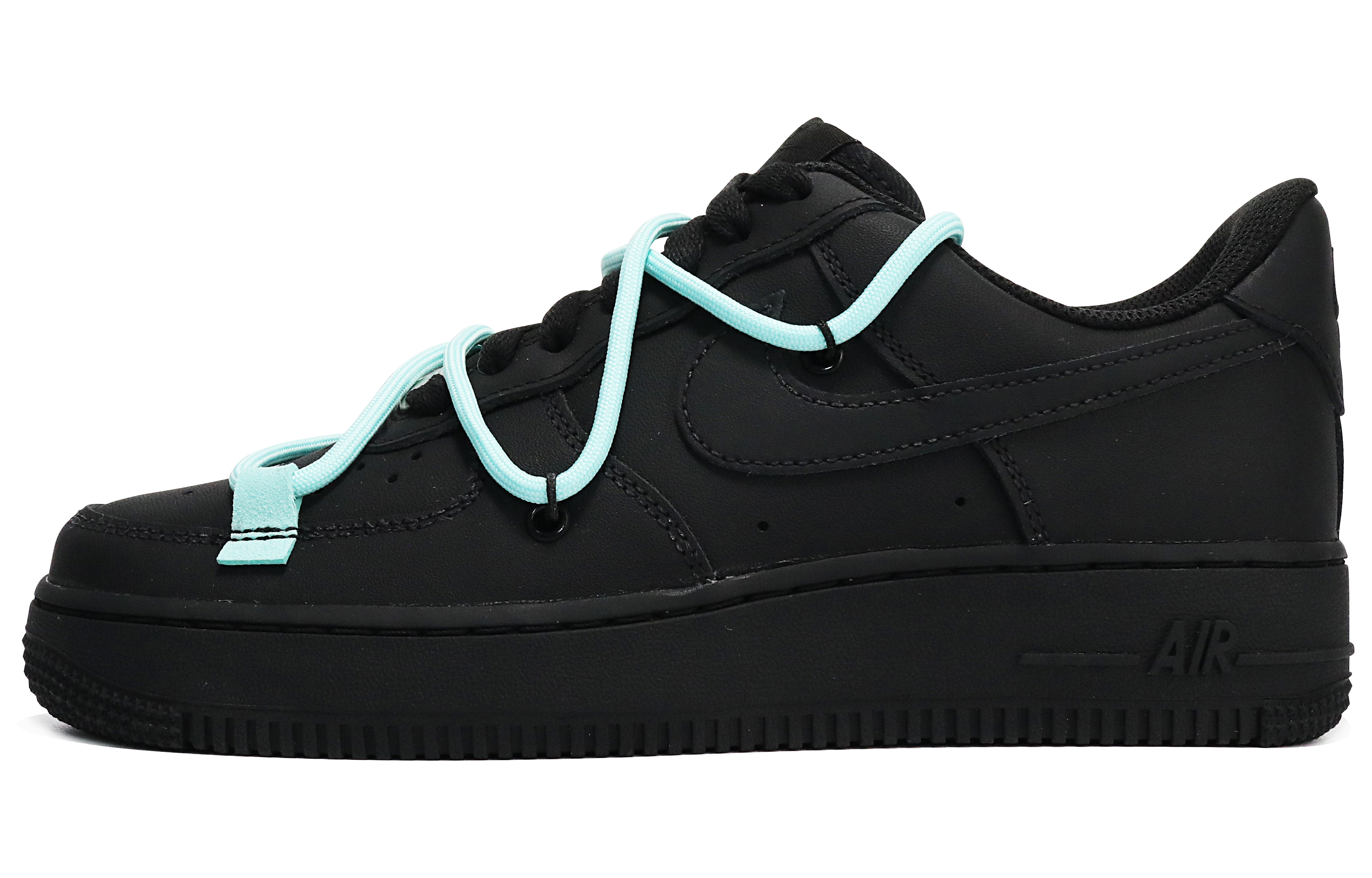 [Custom Shoes] (W) Nike Air Force 1 Low 'Deconstructed Black Tiffany'