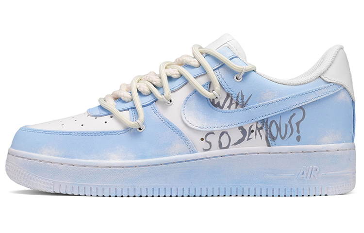 Buy 【定製球鞋】 Nike Air Force 1 Low 空軍一號 浸染 解構風 低幫 板鞋 女款 藍白