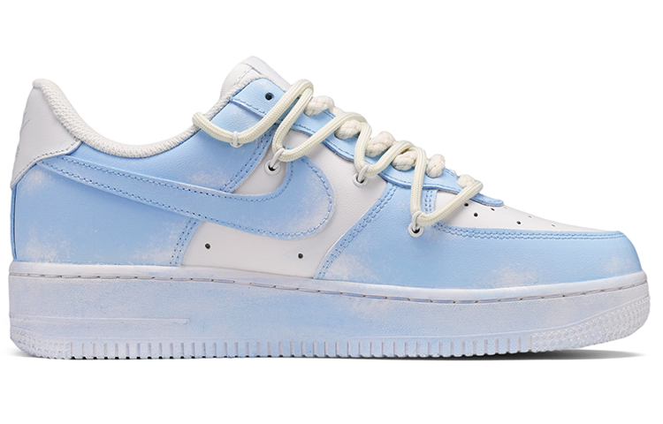 Order 【定製球鞋】 Nike Air Force 1 Low 空軍一號 浸染 解構風 低幫 板鞋 女款 藍白