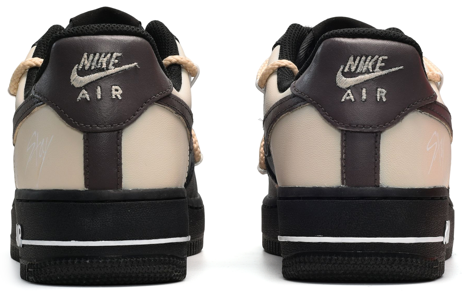 Shop (W) [Kasut Custom] Nike Air Force 1 Low 'Deconstructed Hitam-Kelabu-Kuning' DD8959-001(TeamE-女款复古黑灰黄)