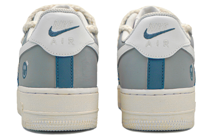 Shop 【定製球鞋】 Nike Air Force 1 Low 空軍一號 牛仔腰果花 丹寧 復古 禮物 低幫 板鞋 女款 灰藍