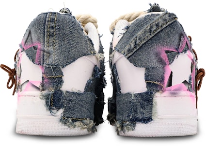 【訂製球鞋】Nike Air Force 1 Low 星際牛仔 工藝改造 簡約 百搭 低筒 板鞋 女款 牛仔藍 Shop 【訂製球鞋】Nike Air Force 1 Low 星際牛仔 工藝改造 簡約 百搭 低筒 板鞋 女款 牛仔藍