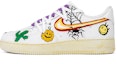 Buy 【定製球鞋】Nike Air Force 1 空軍一號 野鶴製造 低幫 塗鴉系列 沙漠風 解構鞋帶 南瓜 仙人掌 笑臉 vibe做舊 女款 純白塗鴉