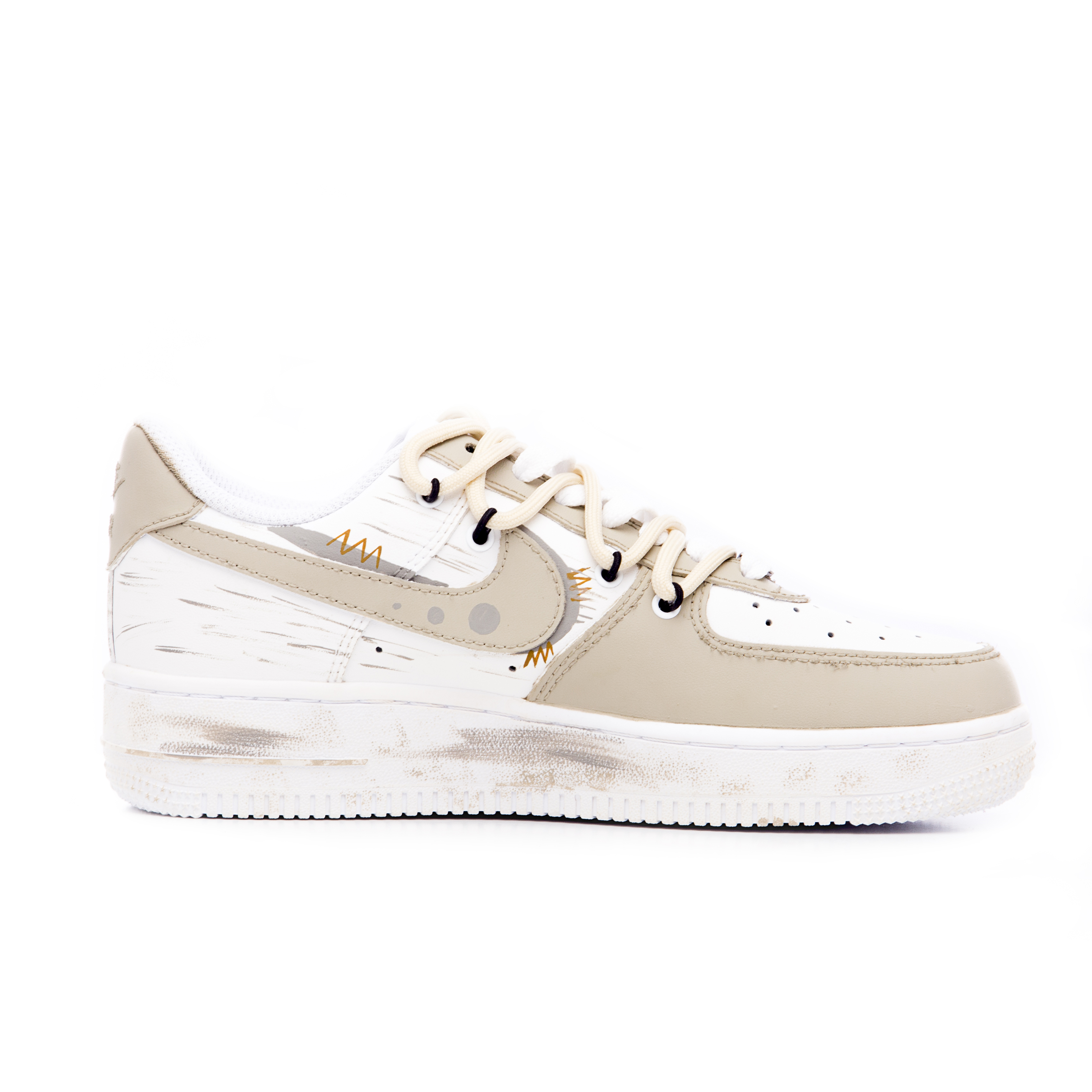 Order (W) [Kasut Custom] Nike Air Force 1 Low 'Coklat Tanah Gersang-Putih' DD8959-100(Team60-女款荒芜)