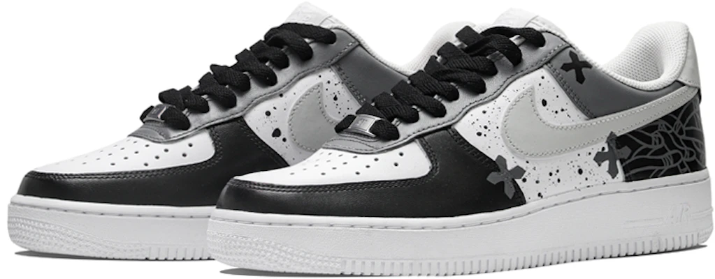 【定制球鞋】 Nike Air Force 1 Low '07 AF1 空軍一號 十字髒辮 潮流 低筒 板鞋 女款 黑白 Lookbook 【定制球鞋】 Nike Air Force 1 Low '07 AF1 空軍一號 十字髒辮 潮流 低筒 板鞋 女款 黑白