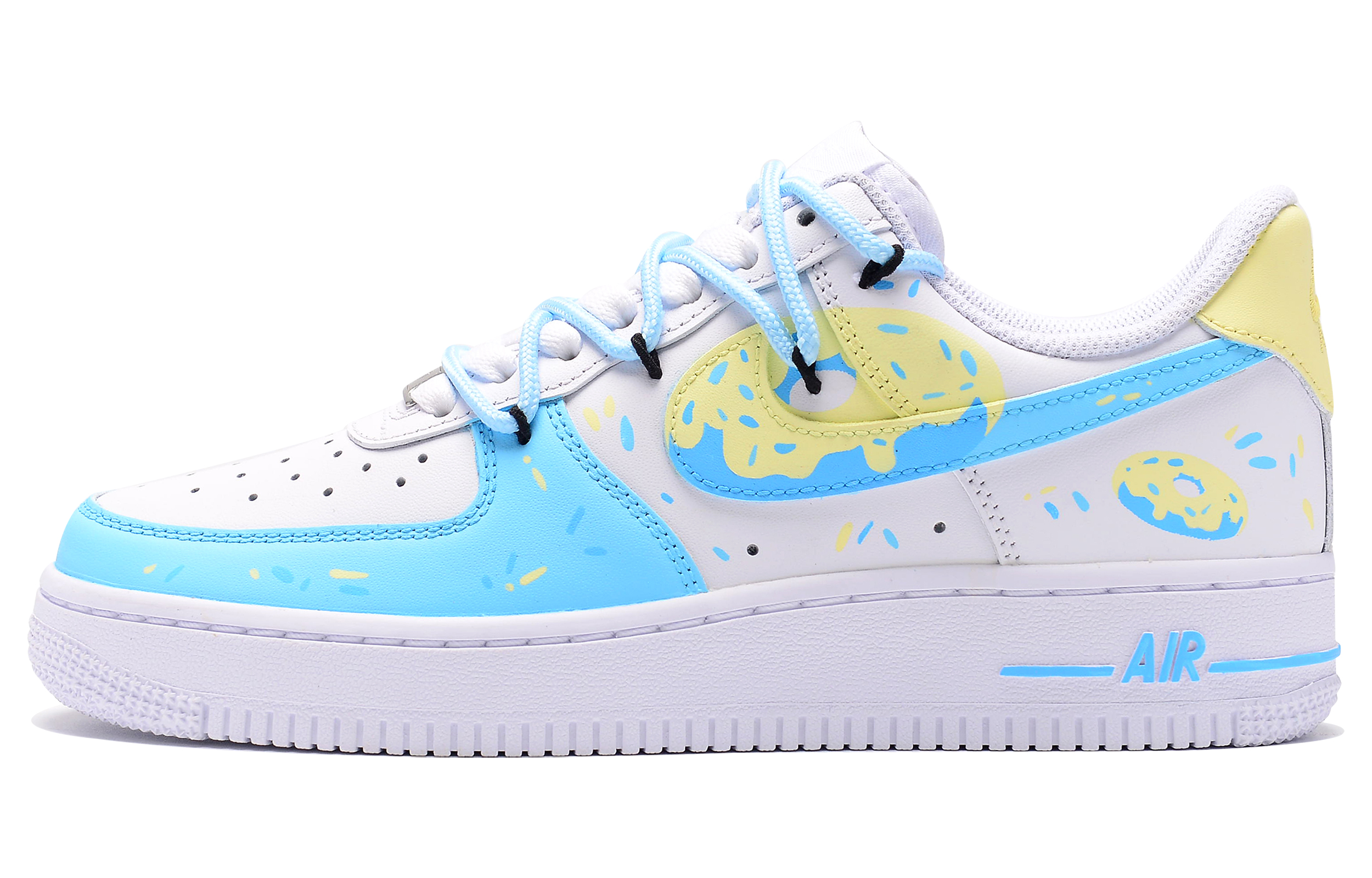 Order (W) [Kasut Custom] Nike Air Force 1 Low 'Dopamine Donut Biru' DD8959-100(Team242-甜甜圈)