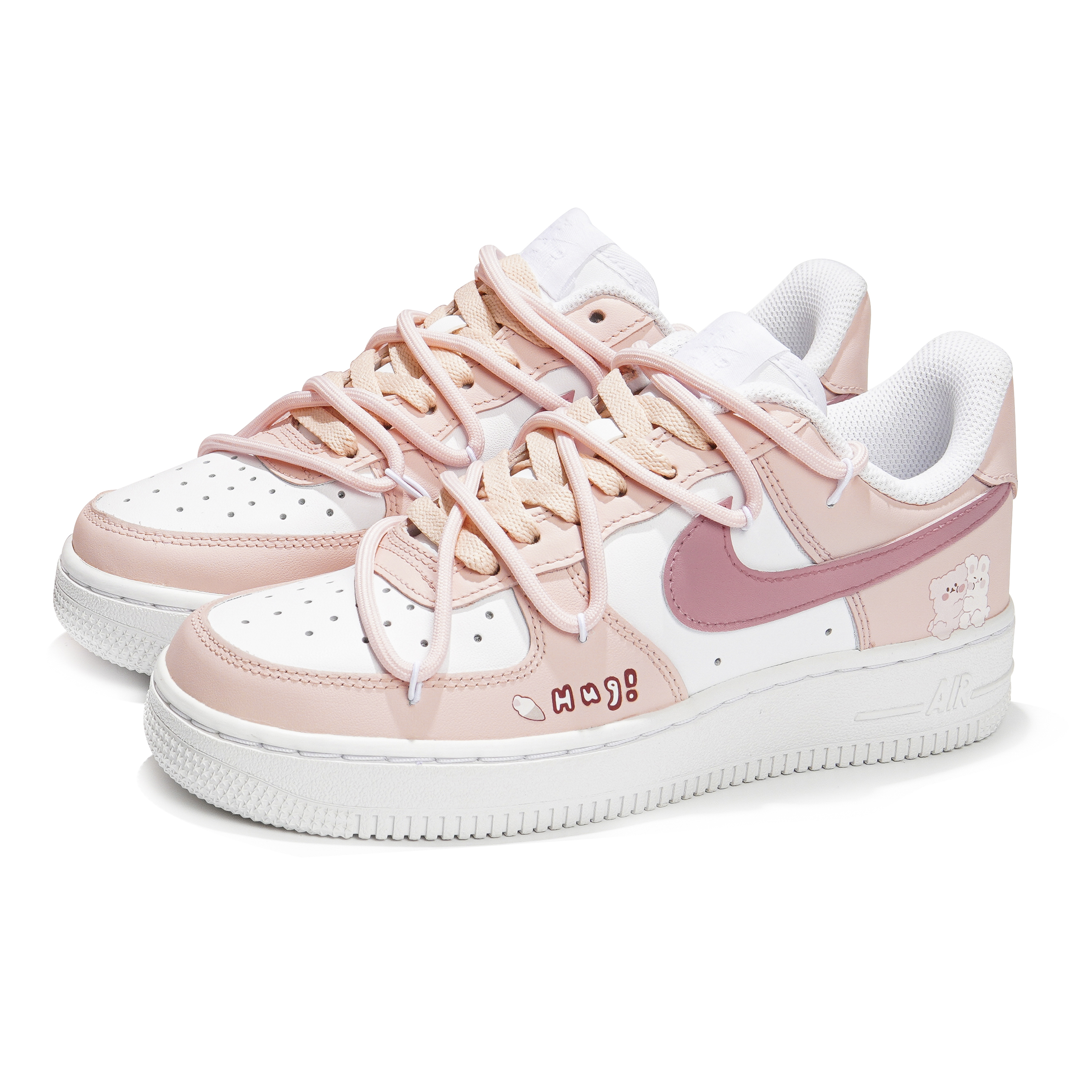 Shop (W) 【カスタムシューズ】(女性用) ナイキエアフォース1ロー'ドーパミンドレスアップピンク' DD8959-100-482309