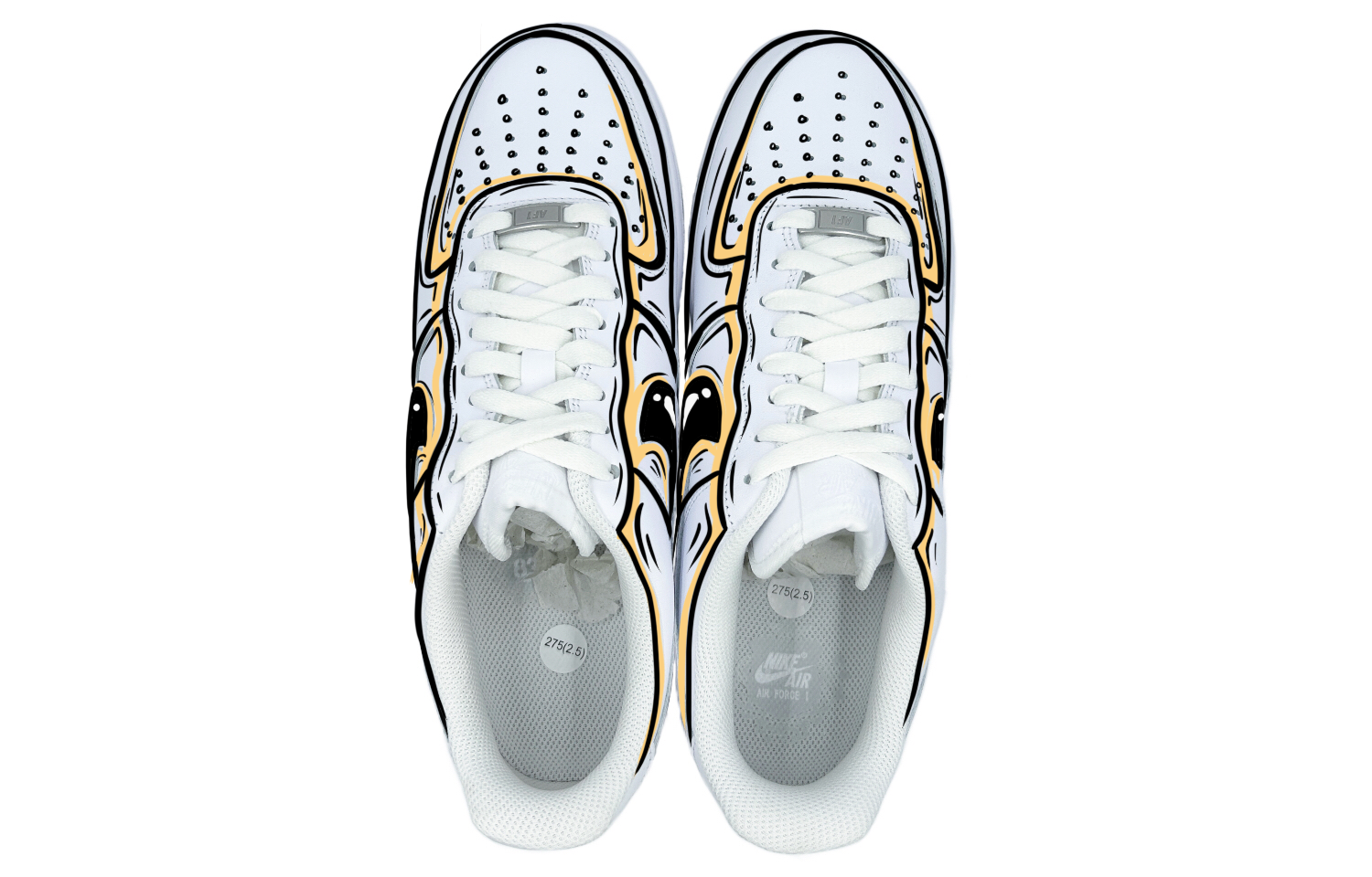 [Custom Shoes] (W) Nike Air Force 1 Low 'Dopamine Anime Black White Yellow' 圖 4