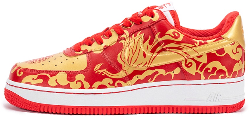 【訂製球鞋】Nike Air Force 1 Low 空軍一號 龍鳳呈祥 婚鞋 新婚禮物 低幫 板鞋 女款 紅金 Buy 【訂製球鞋】Nike Air Force 1 Low 空軍一號 龍鳳呈祥 婚鞋 新婚禮物 低幫 板鞋 女款 紅金