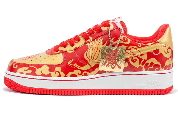 Order 【訂製球鞋】Nike Air Force 1 Low 空軍一號 龍鳳呈祥 婚鞋 新婚禮物 低幫 板鞋 女款 紅金