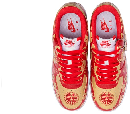 【訂製球鞋】Nike Air Force 1 Low 空軍一號 龍鳳呈祥 婚鞋 新婚禮物 低幫 板鞋 女款 紅金 Purchase 【訂製球鞋】Nike Air Force 1 Low 空軍一號 龍鳳呈祥 婚鞋 新婚禮物 低幫 板鞋 女款 紅金