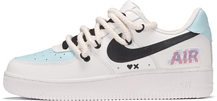 custom-shoes-women-nike-air-force-1-low-electronic-patchwork-black-white-blue