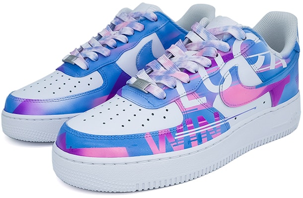 【客製化運動鞋】Nike Air Force 1 Low 空軍一號 極限競速 色塊拼接 撕裂 電競 低筒 板鞋 女款 白藍紫 Lookbook 【客製化運動鞋】Nike Air Force 1 Low 空軍一號 極限競速 色塊拼接 撕裂 電競 低筒 板鞋 女款 白藍紫