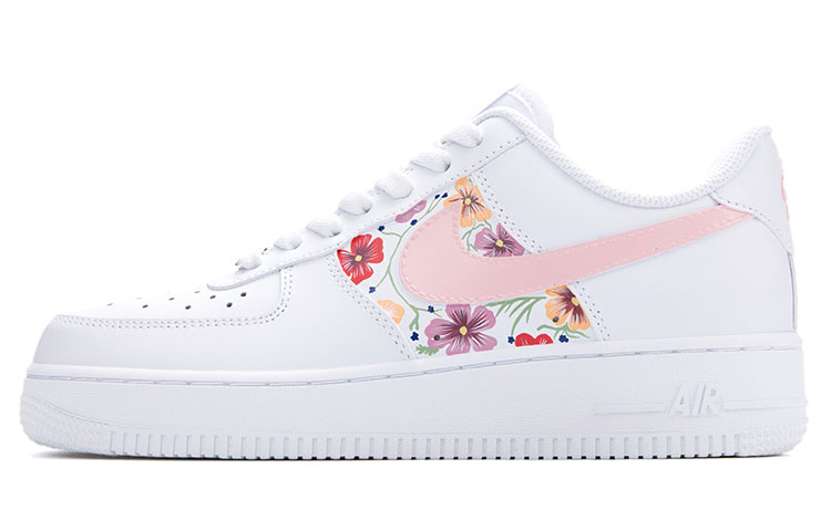 Buy (W) [Sneaker Kustom] Nike Air Force 1 Low 'Floral Lukisan Tangan Merah Muda-Putih' DD8959-100(Team18-花朵粉色集锦)