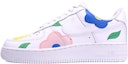 Order 【訂製球鞋】 Nike Air Force 1 Low Triple White 空軍一號 花朵 葉子 塗鴉 ins風 簡約 低筒 板鞋 女款 白粉藍