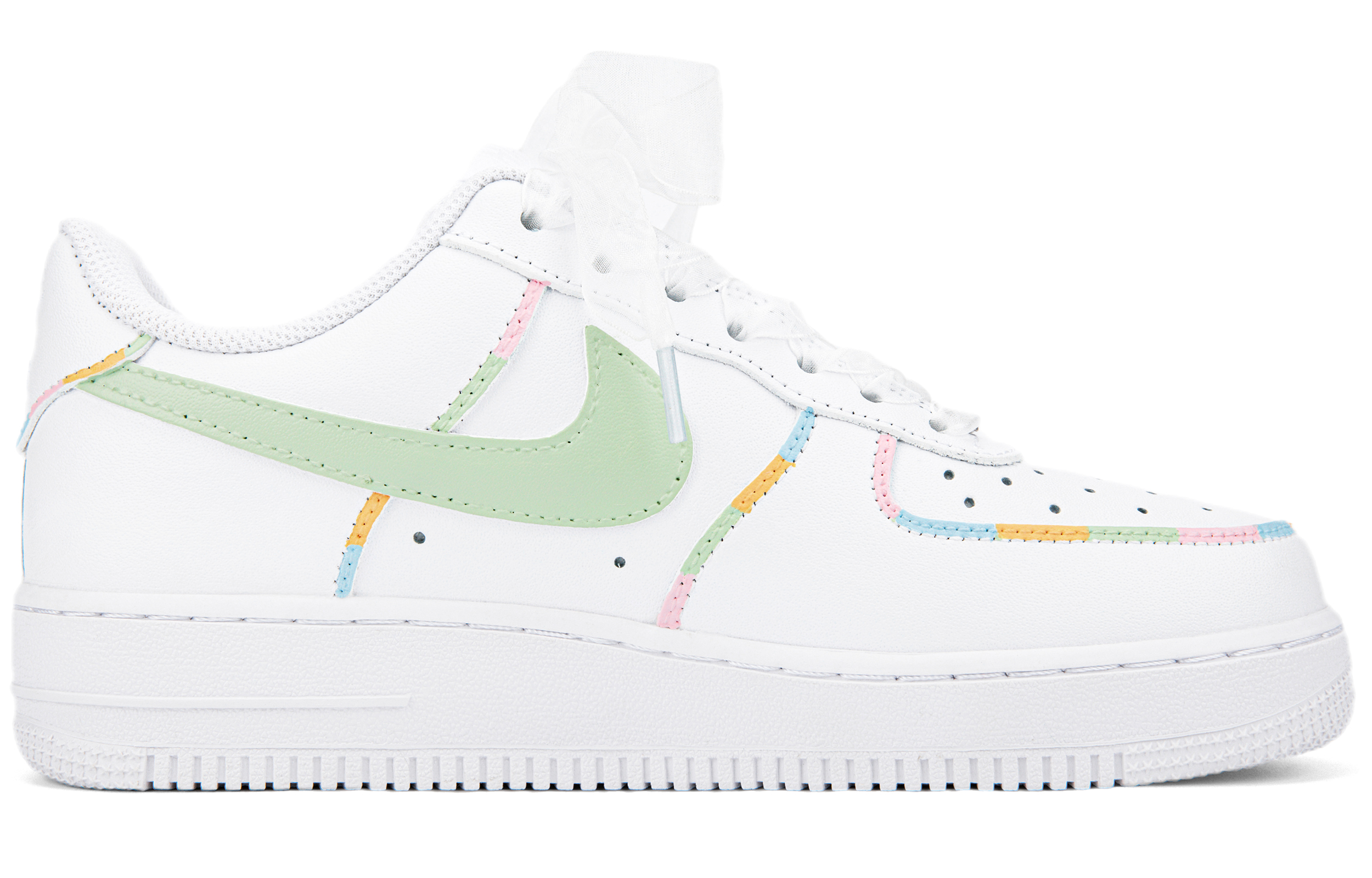 Order (W) [Zapatos Personalizados] Nike Air Force 1 Low 'Floral Blanco Verde Amarillo' DD8959-100-465866