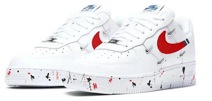 (W) 나이키 에어포스 1 로우 '블루레드 스플래터' (Nike AF1 로우 '블루레드 스플래터') CT1990-100(Team56-流体泼墨) Lookbook (W) 나이키 에어포스 1 로우 '블루레드 스플래터' (Nike AF1 로우 '블루레드 스플래터') CT1990-100(Team56-流体泼墨)