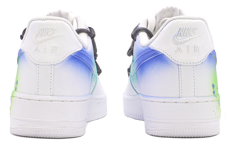 Shop (W) [Sepatu Custom] Nike Air Force 1 Low 'Seni Grafiti Deconstructed' DD8959-100(TeamM-女款流体艺术涂鸦蓝绿粉)