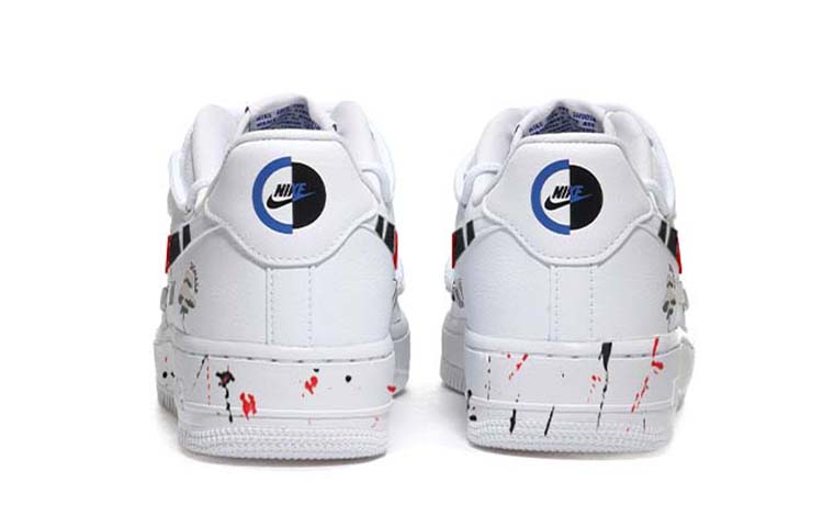 Shop (W) [カスタムシューズ] (女性) ナイキ エアフォース 1 ロー 'フルイドスプラッターブルーホワイトレッド' CT1990-100(Team56-流体泼墨)