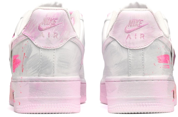 【客製化球鞋】 Nike Air Force 1 Low 空軍一號 復古高街 螢光塗鴉 低筒 板鞋 女款 粉白灰 Shop 【客製化球鞋】 Nike Air Force 1 Low 空軍一號 復古高街 螢光塗鴉 低筒 板鞋 女款 粉白灰