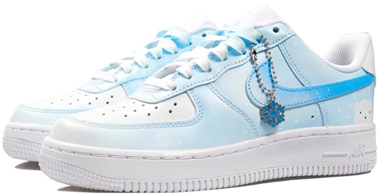 (W) 나이키 에어포스 1 로우 '프로즌 그라디언트 블루 화이트' (커스텀) DD8959-100(Team-P冰雪奇缘渐变蓝) Lookbook (W) 나이키 에어포스 1 로우 '프로즌 그라디언트 블루 화이트' (커스텀) DD8959-100(Team-P冰雪奇缘渐变蓝)