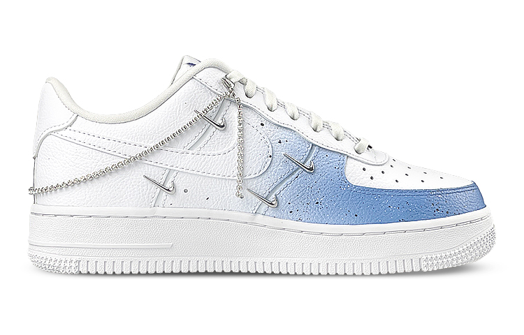 Order (W) [定制鞋款] 耐克Air Force 1低帮 '礼盒渐变白蓝' CT1990-100(Team47-女4钩蓝前后SBOX)