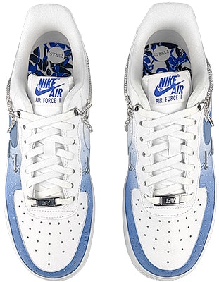 【定制球鞋】 Nike Air Force 1 Low 禮盒 四鉤 漸變 低筒 板鞋 女款 白藍 Shop 【定制球鞋】 Nike Air Force 1 Low 禮盒 四鉤 漸變 低筒 板鞋 女款 白藍