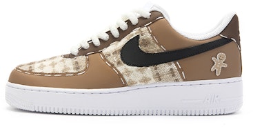 【定制球鞋】 Nike Air Force 1 Low 空軍一號 野鶴製造 聖誕主題 薑餅人 貼布 特殊鞋帶 低幫 板鞋 女款 棕色 Order 【定制球鞋】 Nike Air Force 1 Low 空軍一號 野鶴製造 聖誕主題 薑餅人 貼布 特殊鞋帶 低幫 板鞋 女款 棕色