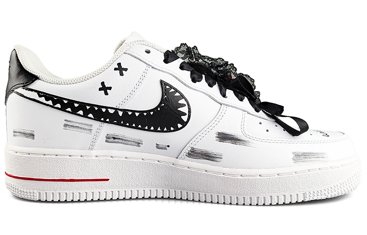 Order (W) 【カスタムシューズ】(女性用) ナイキ エア フォース 1 ロー「ゴシック スカル グラフィティ ローズ」 DD8959-100(Team13-哥特骷髅涂鸦E)