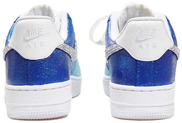 【定制球鞋】 Nike Air Force 1 低帮 板鞋 女款 漸變藍銀色 Shop 【定制球鞋】 Nike Air Force 1 低帮 板鞋 女款 漸變藍銀色