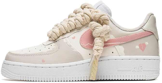 custom-shoes-women-nike-air-force-1-low-graffiti-heart-rope-grey-pink