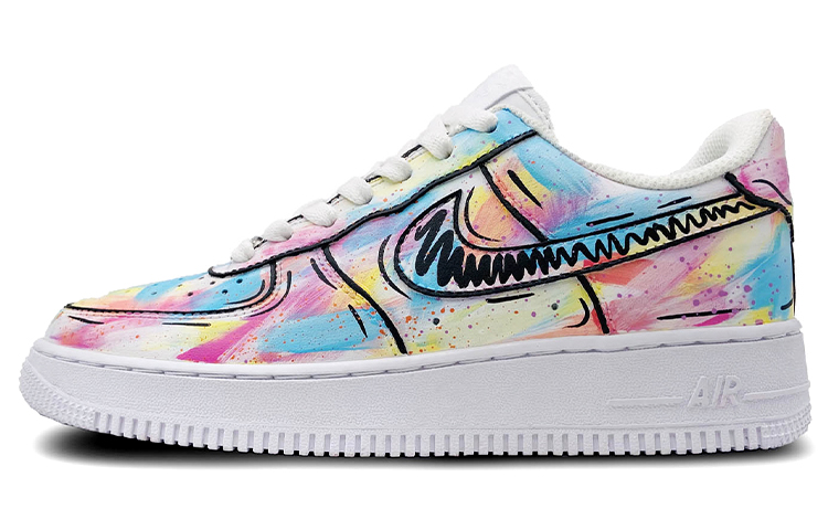 Buy (W) [Sepatu Custom] Nike Air Force 1 Low 'Graffiti Candy Colors - Gaya Basquiat' CW2288-111(TeamS-男女款二次元糖果色涂鸦)