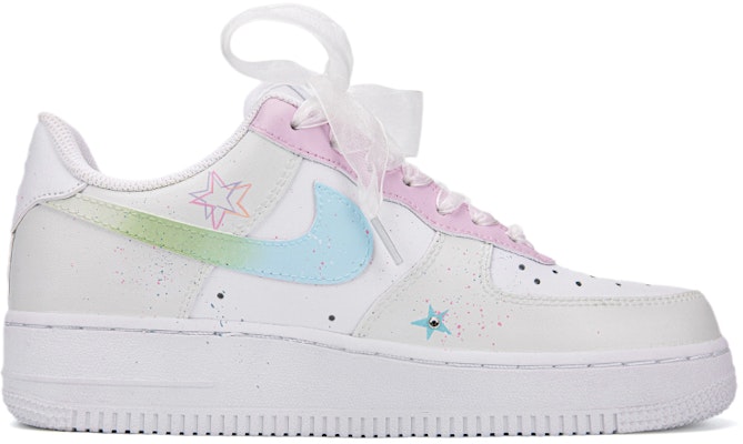 (W) Nike Air Force 1 Personalizadas "Graffiti Estrella Degradado" DD8959-100(Team18-AF1闪耀的星贴钻 Order (W) Nike Air Force 1 Personalizadas "Graffiti Estrella Degradado" DD8959-100(Team18-AF1闪耀的星贴钻