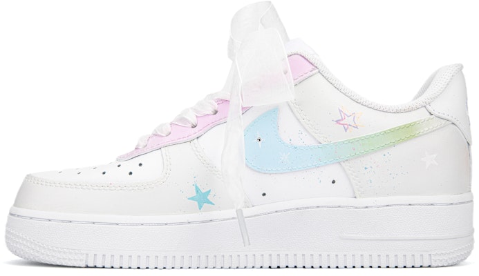 (W) Nike Air Force 1 Personalizadas "Graffiti Estrella Degradado" DD8959-100(Team18-AF1闪耀的星贴钻 Shop (W) Nike Air Force 1 Personalizadas "Graffiti Estrella Degradado" DD8959-100(Team18-AF1闪耀的星贴钻