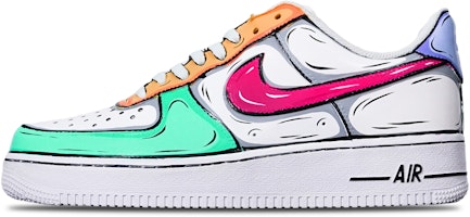 【定制球鞋】Nike Air Force 1 Low 空軍一號 拼色動漫二次元線條 手繪 特殊鞋盒 休閒 低幫 板鞋 女款 綠橙紫 Buy 【定制球鞋】Nike Air Force 1 Low 空軍一號 拼色動漫二次元線條 手繪 特殊鞋盒 休閒 低幫 板鞋 女款 綠橙紫