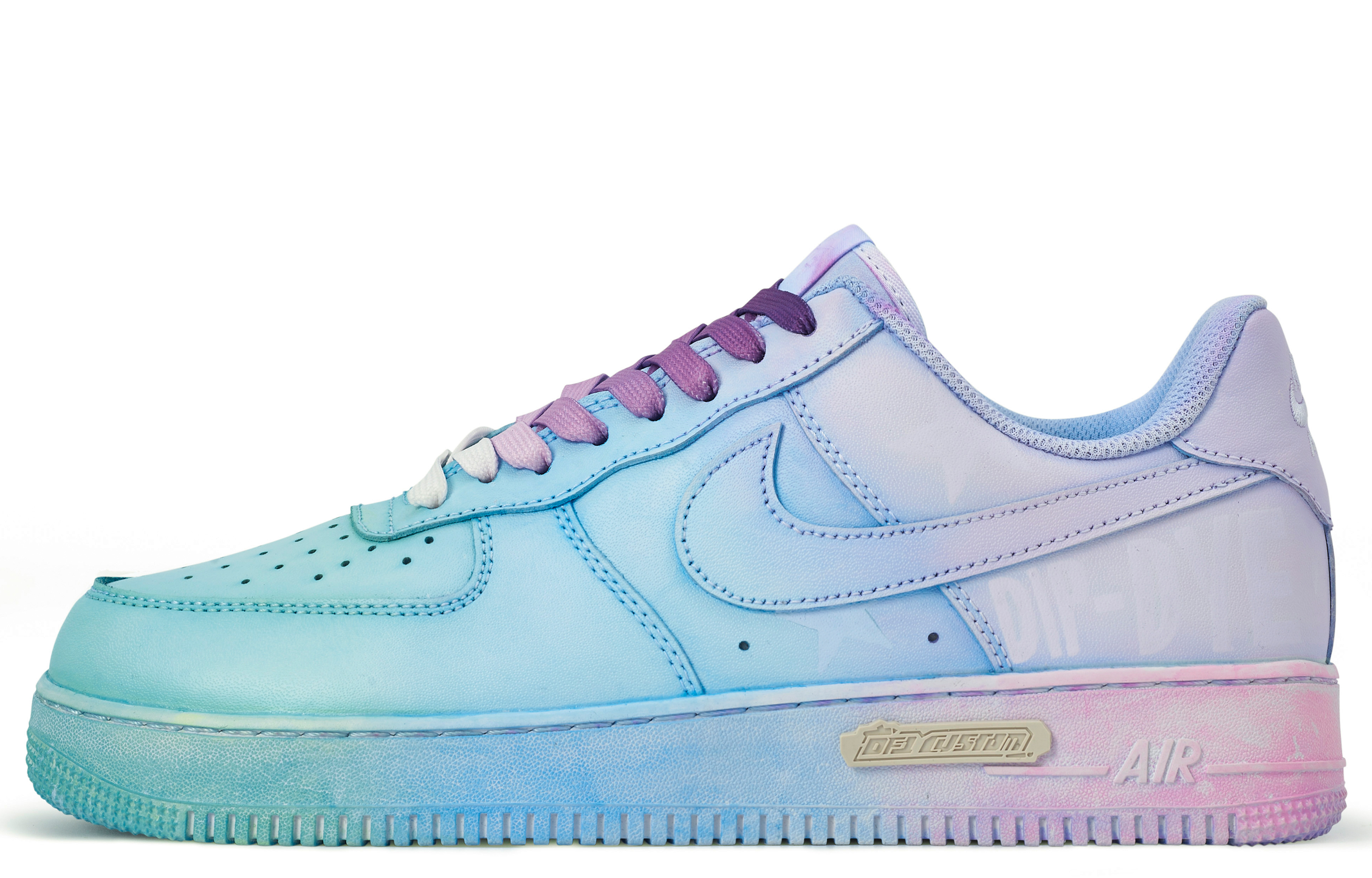 [Custom Shoes] (W) Nike Air Force 1 Low 'Green Blue Purple Dye'