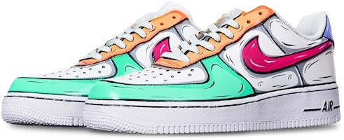 【定制球鞋】Nike Air Force 1 Low 空軍一號 拼色動漫二次元線條 手繪 特殊鞋盒 休閒 低幫 板鞋 女款 綠橙紫 Lookbook 【定制球鞋】Nike Air Force 1 Low 空軍一號 拼色動漫二次元線條 手繪 特殊鞋盒 休閒 低幫 板鞋 女款 綠橙紫