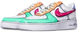 Lookbook 【定制球鞋】Nike Air Force 1 Low 空軍一號 拼色動漫二次元線條 手繪 特殊鞋盒 休閒 低幫 板鞋 女款 綠橙紫