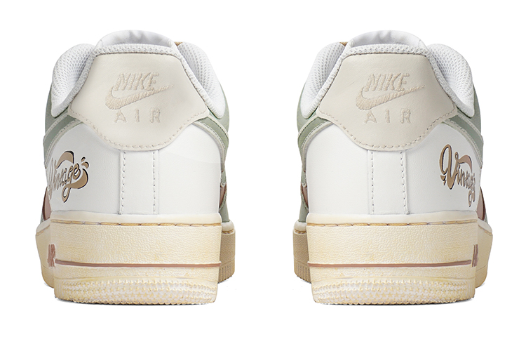 Shop (W) [Kasut Custom] Nike Air Force 1 Low 'Hijau Coklat' DD8959-100(Team拾柒-女款低帮落叶听枫板鞋)