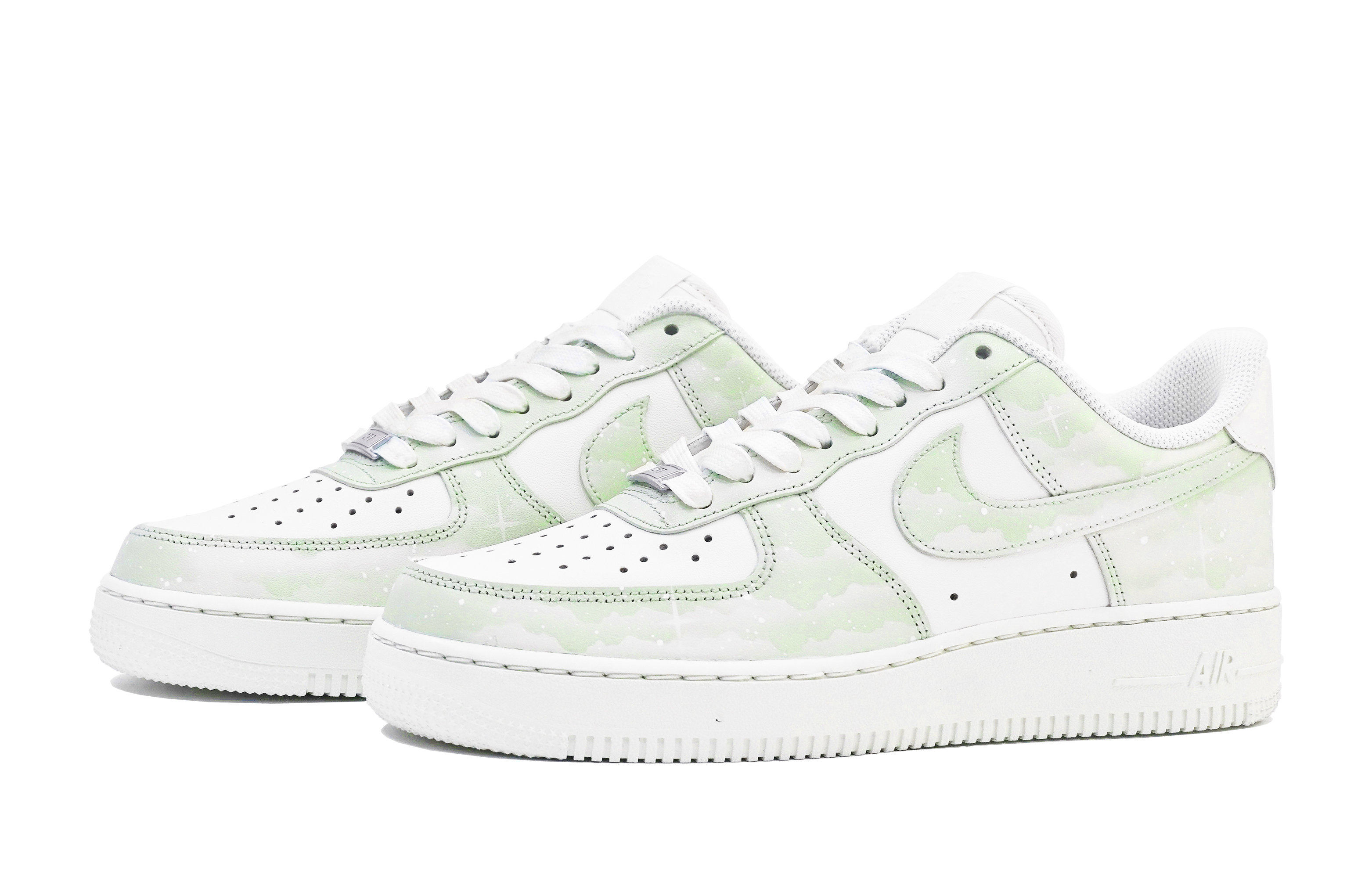 Shop [Custom Shoes] (Women) Nike Air Force 1 Low 'Green Nebula'