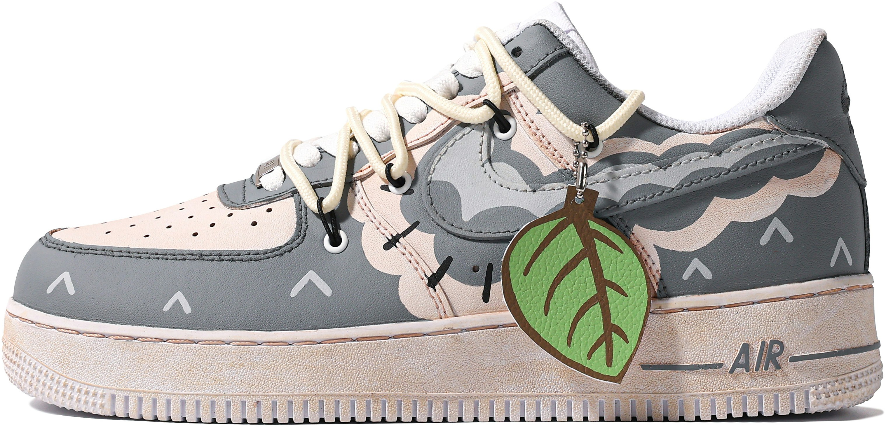 custom-shoes-women-nike-air-force-1-low-grey-graffiti-anime