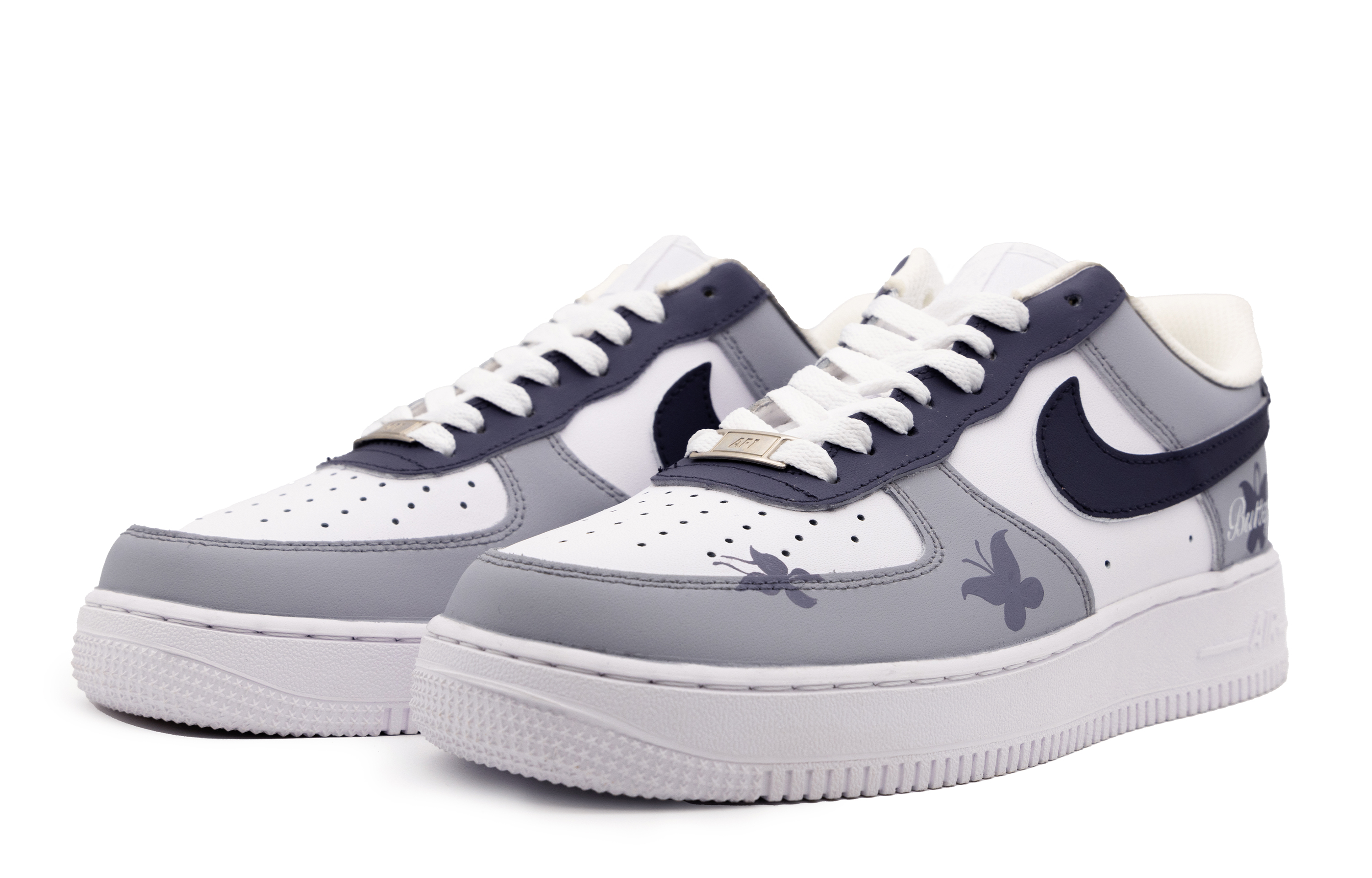 Lookbook (W) [Nike Custom] Air Force 1 Low 'Grafiti Kupu-Kupu Abu-Abu' DD8959-100(Team51-女款灰蝴蝶)